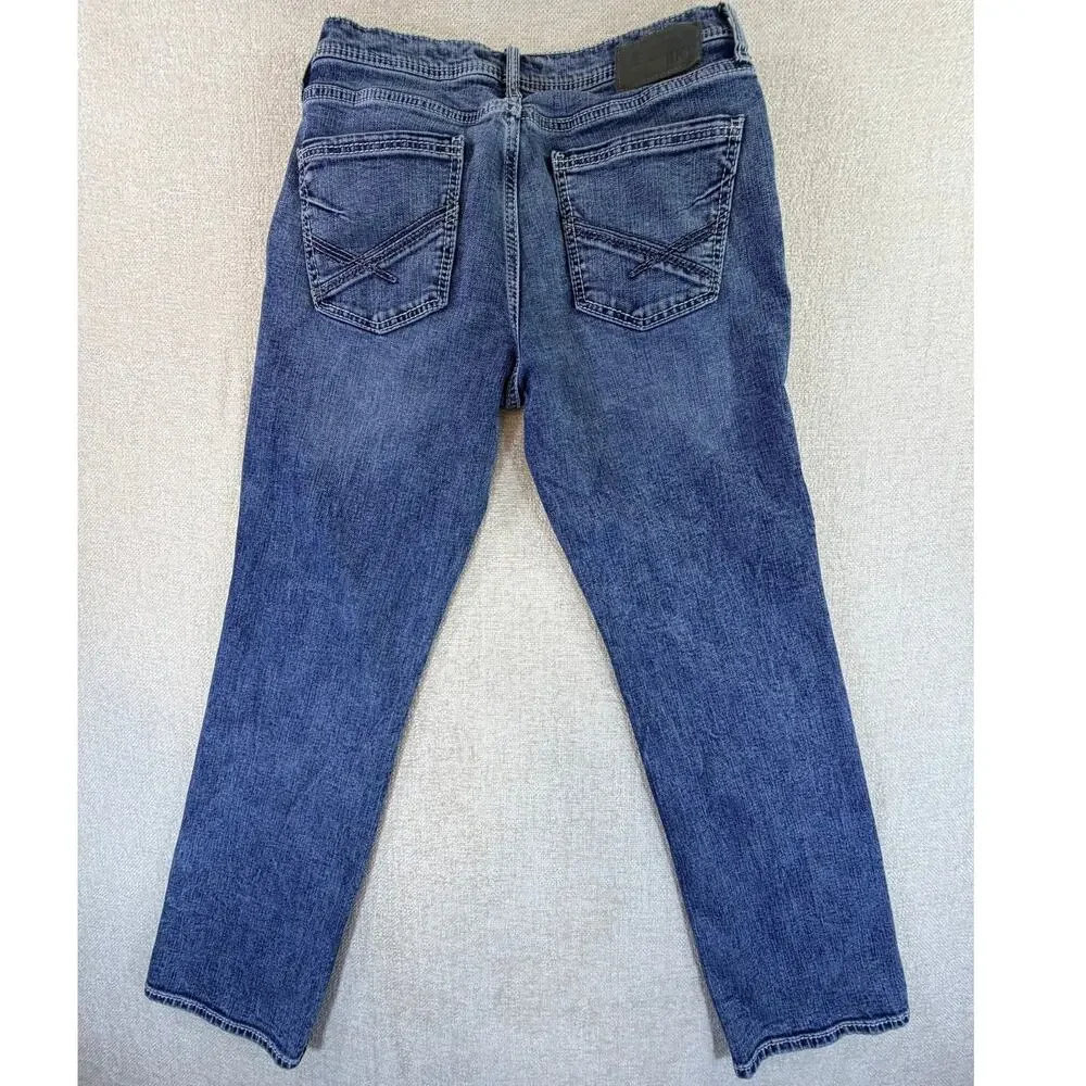 BKE Men's Blue 34x32 Jake Straight Leg Denim Jeans Western Casual Classic Pants